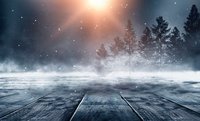 165698278-dark-abstract-winter-forest-background-wooden-floor-snow-fog-dark-night-background-in-the-forest